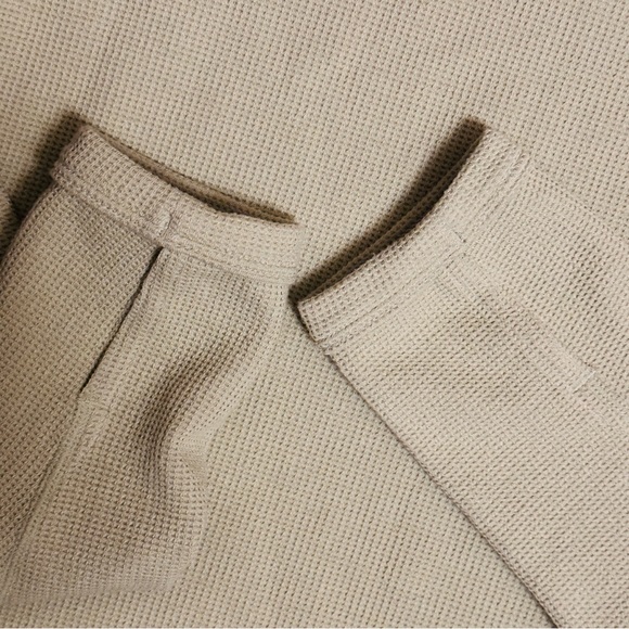 Janji Mens Small Waffleloft Long Sleeve Cozy Daily Running Layer Shirt in Dune - Picture 4 of 7